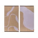 Levendula színű-világosbarna bio pamut törölköző szett 2 db-os 50x90 cm Nova Arte – Mette Ditmer Denmark