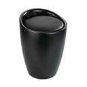 Candy fekete fürdőszobai ülőke, kivehető szennyestartó résszel - Wenko