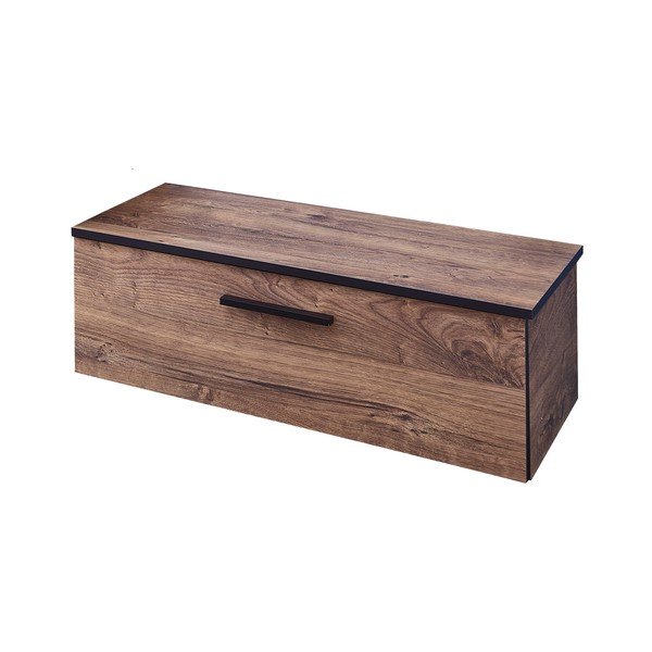 Barna alacsony fürdőszoba szekrény tölgyfa dekorral 71x27 cm Set 374 - Pelipal-image-2