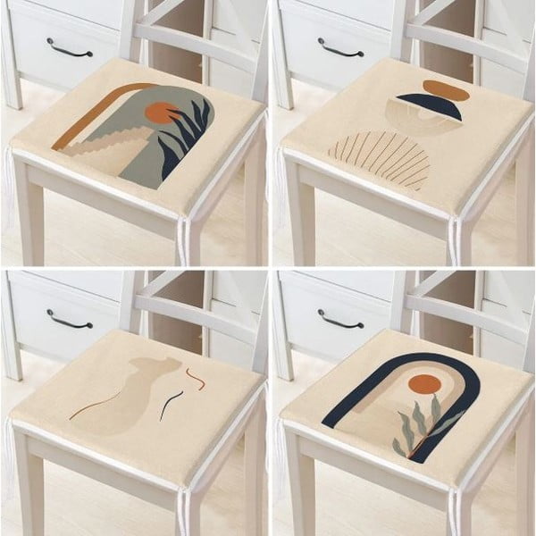 Székpárna szett 4 db-os 42x42 cm Illustrated Arch – Mila Home-image-2