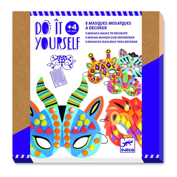Jungle állatmaszk készítő szett 8 db maszkhoz - Djeco-image-1