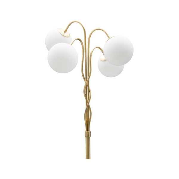 Fehér-aranyszínű állólámpa üveg búrával (magasság 176 cm) Glamy – Mauro Ferretti-image-1