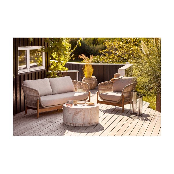 Kerámia kerek kerti dohányzóasztal ø 60 cm Bonn – House Nordic-image-1