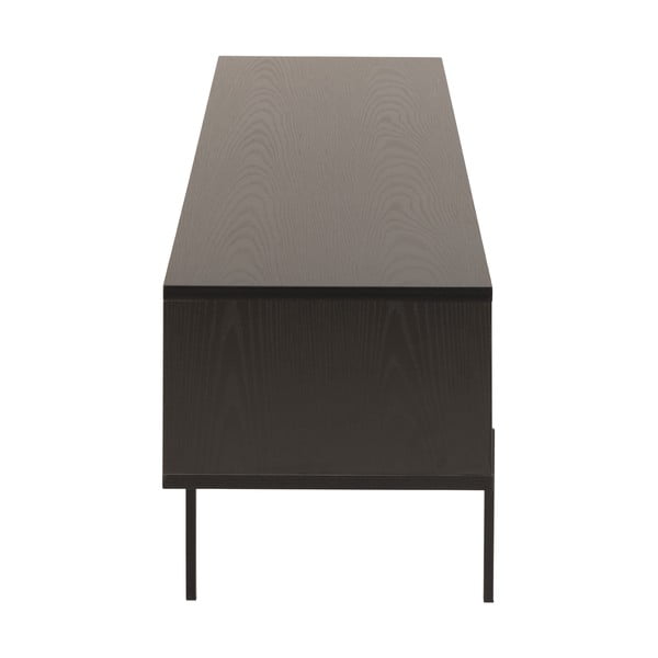 Fekete TV-állvány kőrisfa dekorral 180x44,5 cm Angus – Actona-image-4