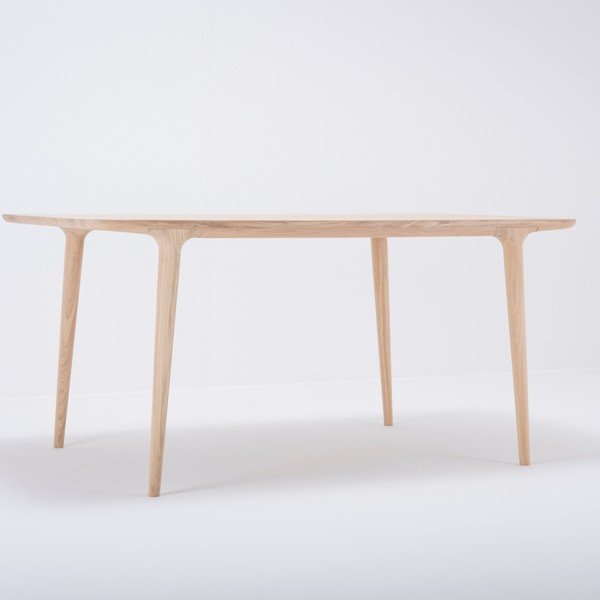Tölgyfa étkezőasztal 90x160 cm Fawn – Gazzda-image-3