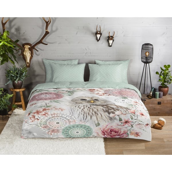 Zöld egyszemélyes flanel ágyneműhuzat 140x200 cm Omaira – HIP-image-1