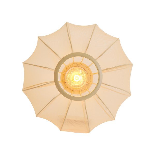 Krémszínű mennyezeti lámpa textil búrával ø 40 cm Plumalia – Light & Living-image-3