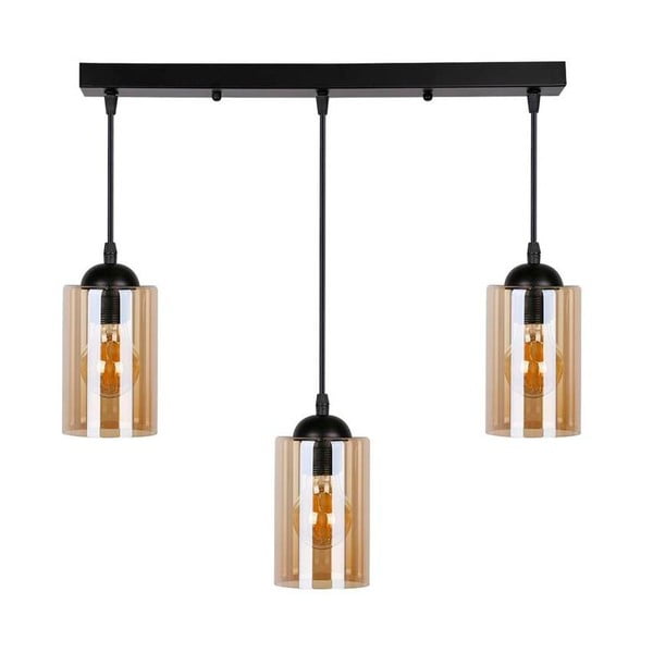 Fekete függőlámpa üveg búrával 10x55 cm Bistro – Candellux Lighting-image-3