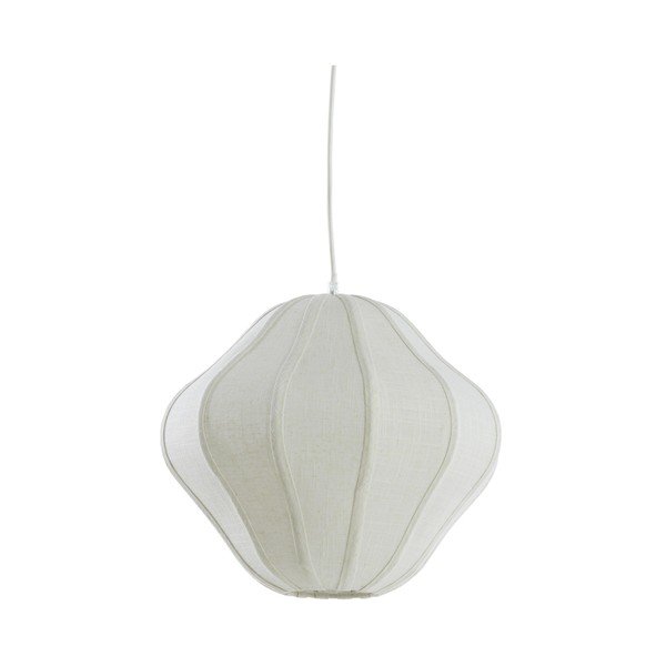 Krémszínű függőlámpa textil búrával ø 10 cm Sukau – Light & Living