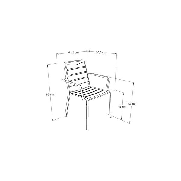 Fehér fém kerti szék szett 4 db-os Spring – Ezeis-image-2