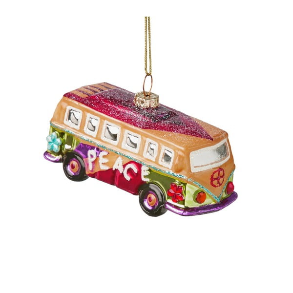 Hippie Autobus karácsonyi üveg függődísz - Butlers
