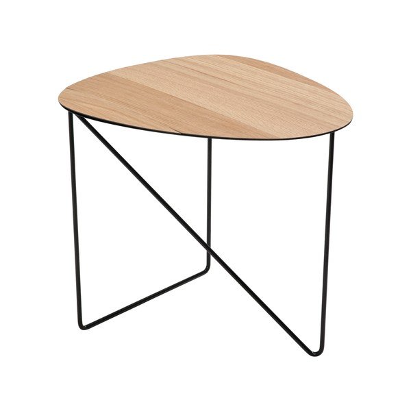 Natúr színű fém dohányzóasztal 44x50 cm Curve L Wood – LIND DNA