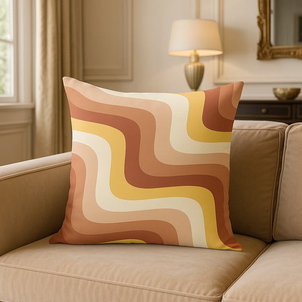Párnahuzat 43x43 cm Creamy Strawberry Swirl – Mila Home-image-3