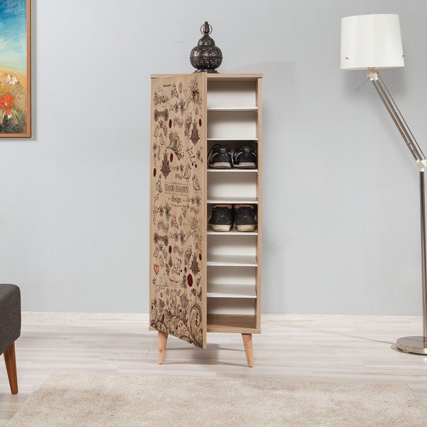 Flinta Romance magas cipősszekrény, magasság 128 cm-image-1