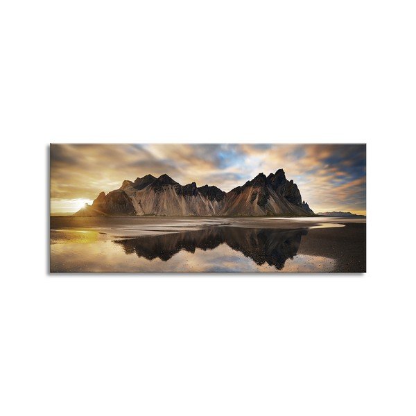 Glas Views Iceland kép, 50 x 125 cm - Styler