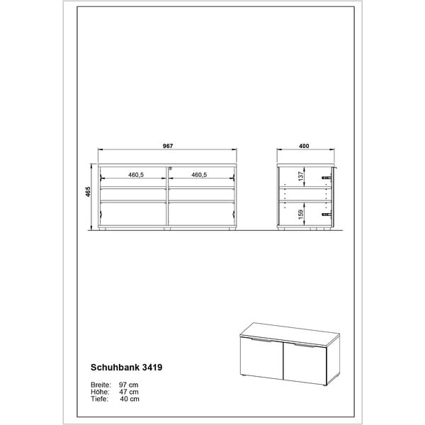 Szürke cipőtartó paddal Genova - Germania-image-3
