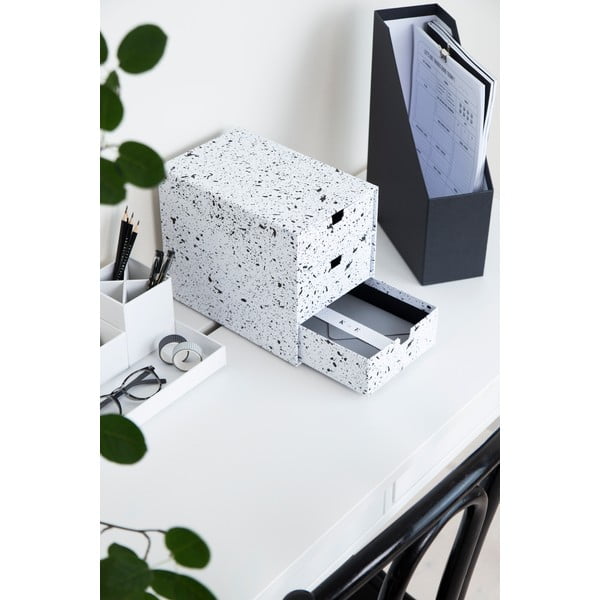 Ingrid fekete-fehér doboz 3 fiókkal - Bigso Box of Sweden-image-1