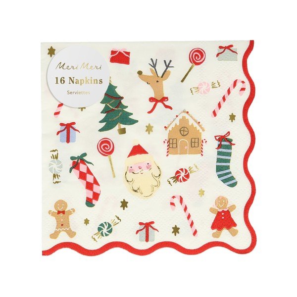 Papír szalvéta szett 16 db-os Jolly Christmas – Meri Meri-image-2