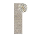 Krémszínű kézi szövésű gyapjúkeverék futószőnyeg 60x230 cm Minerals – Flair Rugs