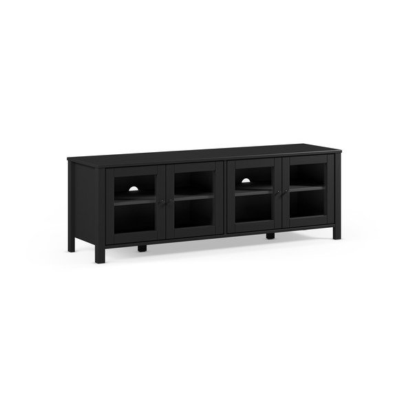 Fekete borovi fenyő TV-állvány 150x50x40 cm Alessandra – Marckeric