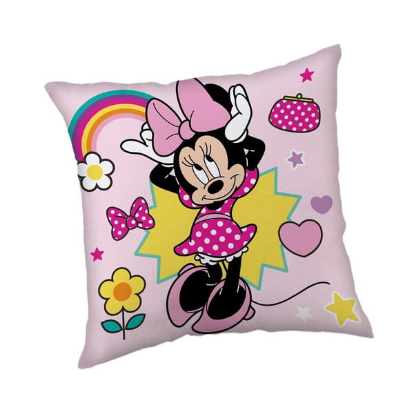 Fleece gyerek párna 40x40 cm Minnie "Smile" – Jerry Fabrics