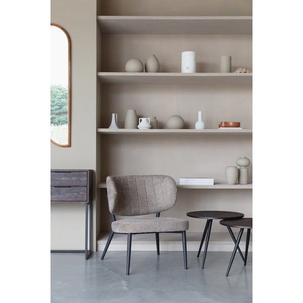 Világosbarna fotel Sanne – White Label-image-1