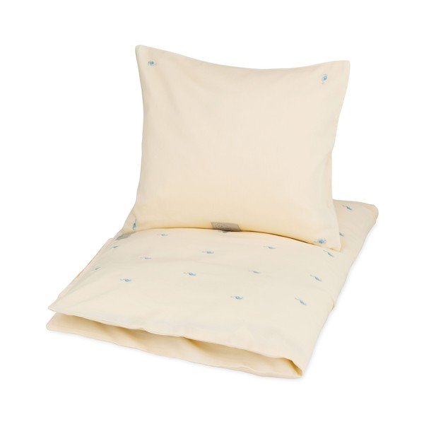 Világossárga bio pamut gyerek ágyneműhuzat babaágyhoz 70x100 cm Sea Garden – Cam Cam Copenhagen