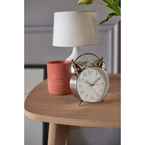 Mr. White ezüstszínű fém ébresztőóra - Karlsson-image-1