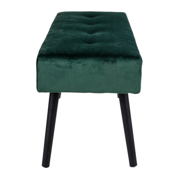 Skiby sötétzöld bársony kárpitos párnázott pad, 100 x 35 cm - House Nordic-image-1