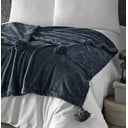 Antracitszürke mikroplüss ágytakaró franciaágyra 200x220 cm Puffy – Mijolnir