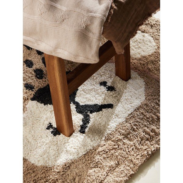 Világosbarna mosható-kézi szövésű pamut gyerek szőnyeg 93x120 cm Snuggle Bea – Hanse Home-image-3
