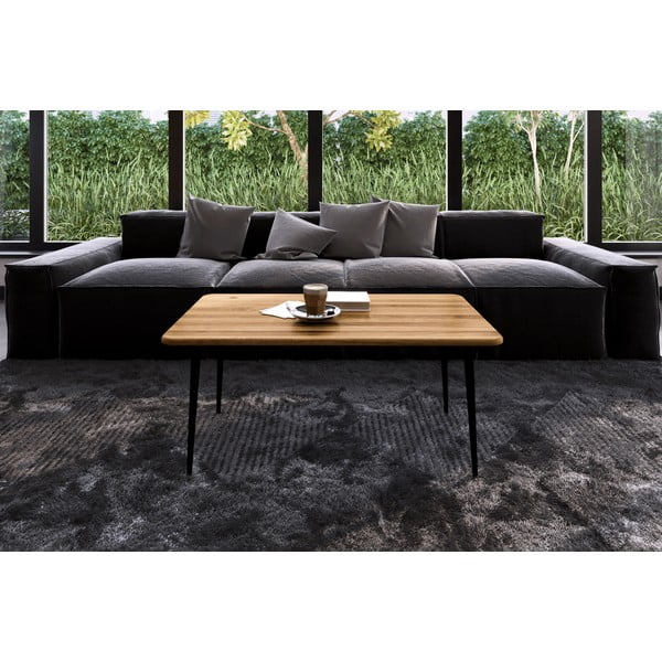 Natúr színű tölgyfa dohányzóasztal 90x90 cm Kula – The Beds-image-4