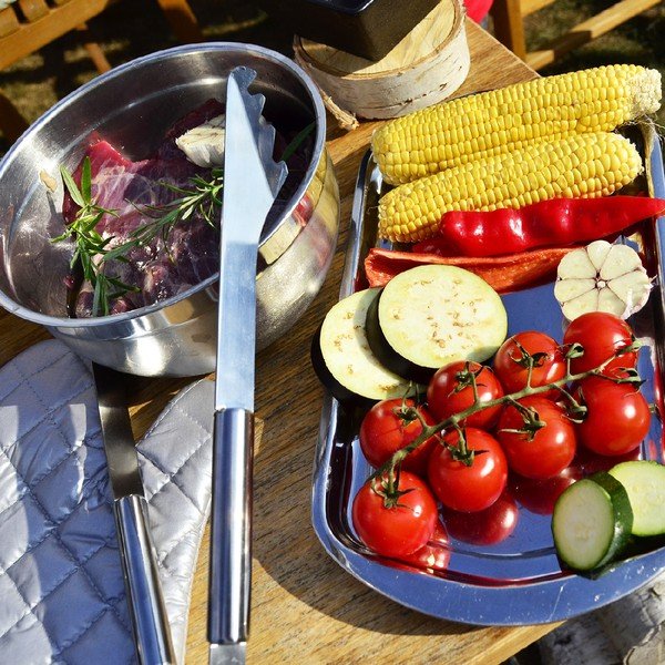 Grill grilleszköz szett tartóban 8 db-os, hossz 34,5 cm - Orion-image-1