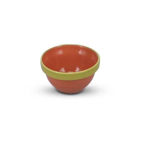 Zöld-narancssárga kőedény tálka 170 ml Duo – ONA