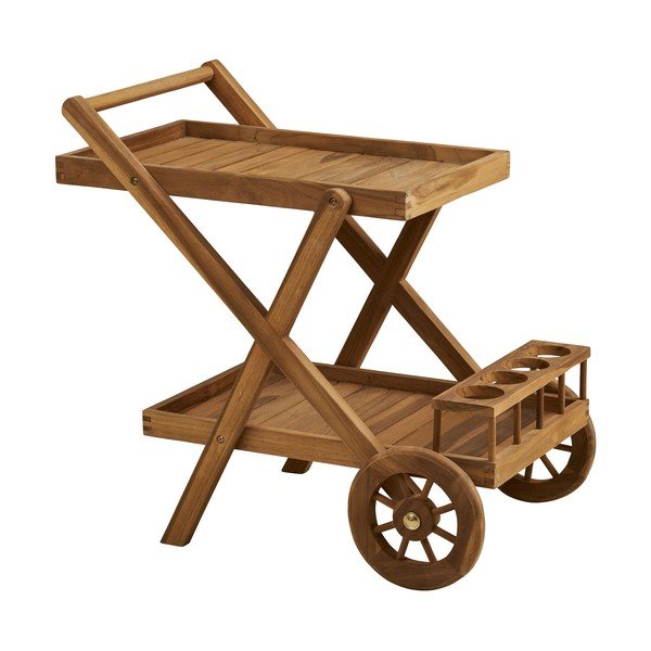 Tömörfa gurulós zsúrkocsi 50x86 cm Pasaku – House Nordic-image-2