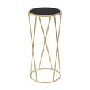 Glam Simple fekete-aranyszínű tárolóasztal, magasság 75 cm - Mauro Ferretti