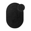 Fekete kétoldalas-kézi szövésű juta szőnyeg 160x230 cm Braided – Hanse Home