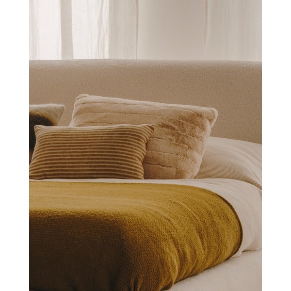 Gyapjú-szálkeverék kötött takaró 130x170 cm Melany – Kave Home-image-2