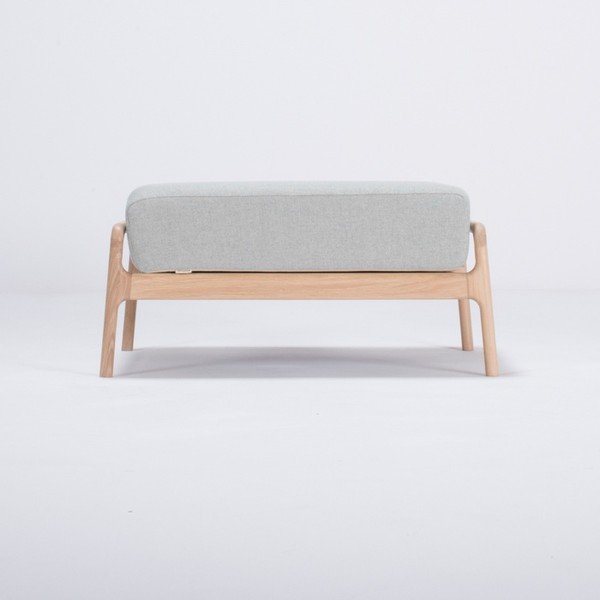 Fawn kékesszürke zsámoly tölgyfából - Gazzda-image-1