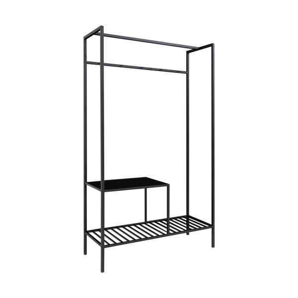 Vita fekete ruhatartó állvány 2 polccal, 170 x 101 cm - House Nordic-image-1