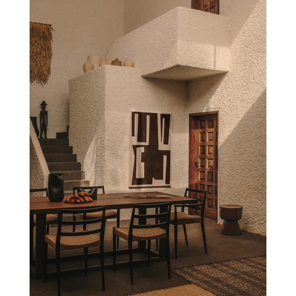 Fekete-natúr színű tölgyfa étkezőszék szett 2 db-os Analy – Kave Home-image-2