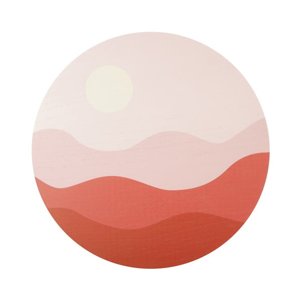 Pink Sunset rózsaszín-piros fali kép, ø 40 cm - PT LIVING