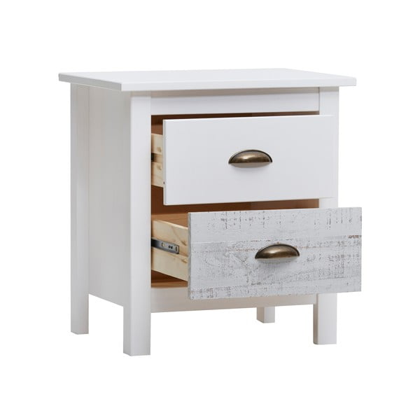 Romantica fehér-szürke éjjeliszekrény, 46 x 50 cm - Marckeric-image-4