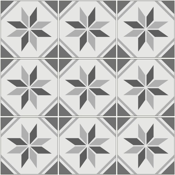Cement Tiles Noha 9 db falmatrica, 10 x 10 cm - Ambiance