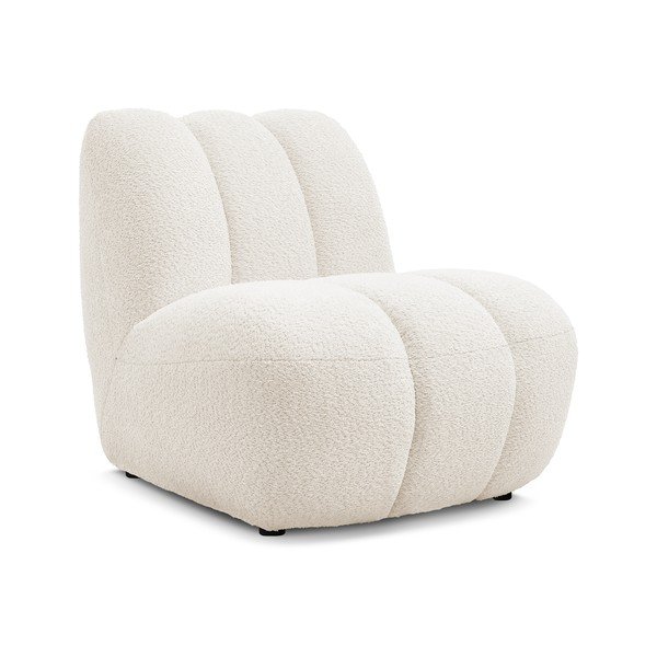 Fehér buklé fotel Janissaire – Bobochic Paris