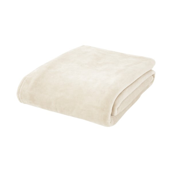 Krémszínű mikroplüss takaró 130x170 cm Raschel Velvet – Catherine Lansfield