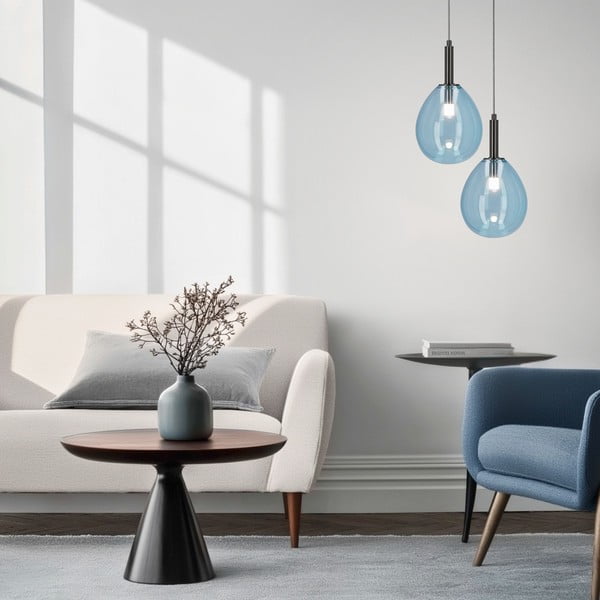 Kék LED függőlámpa üveg búrával Lukka – Candellux Lighting-image-1