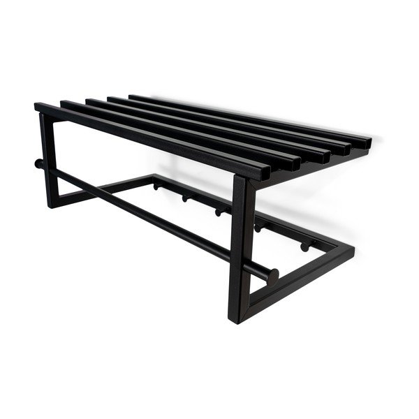 Fekete fém fali fogas polccal 76 cm Marco – Spinder Design-image-4