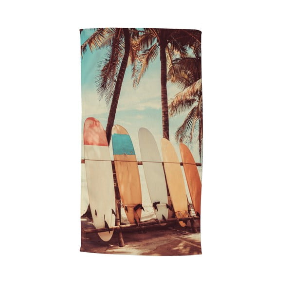 Bársony strandtörölköző 100x180 cm Vintage Surf – Good Morning