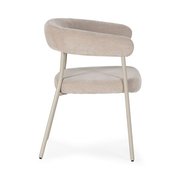 Bézs kárpitozott karfás étkezőfotel szett 2 db-os Yuri – MOME-image-3